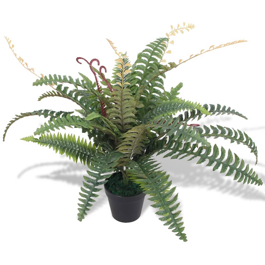 vidaXL Künstliche Farnpflanze mit Topf 50 cm Grün
