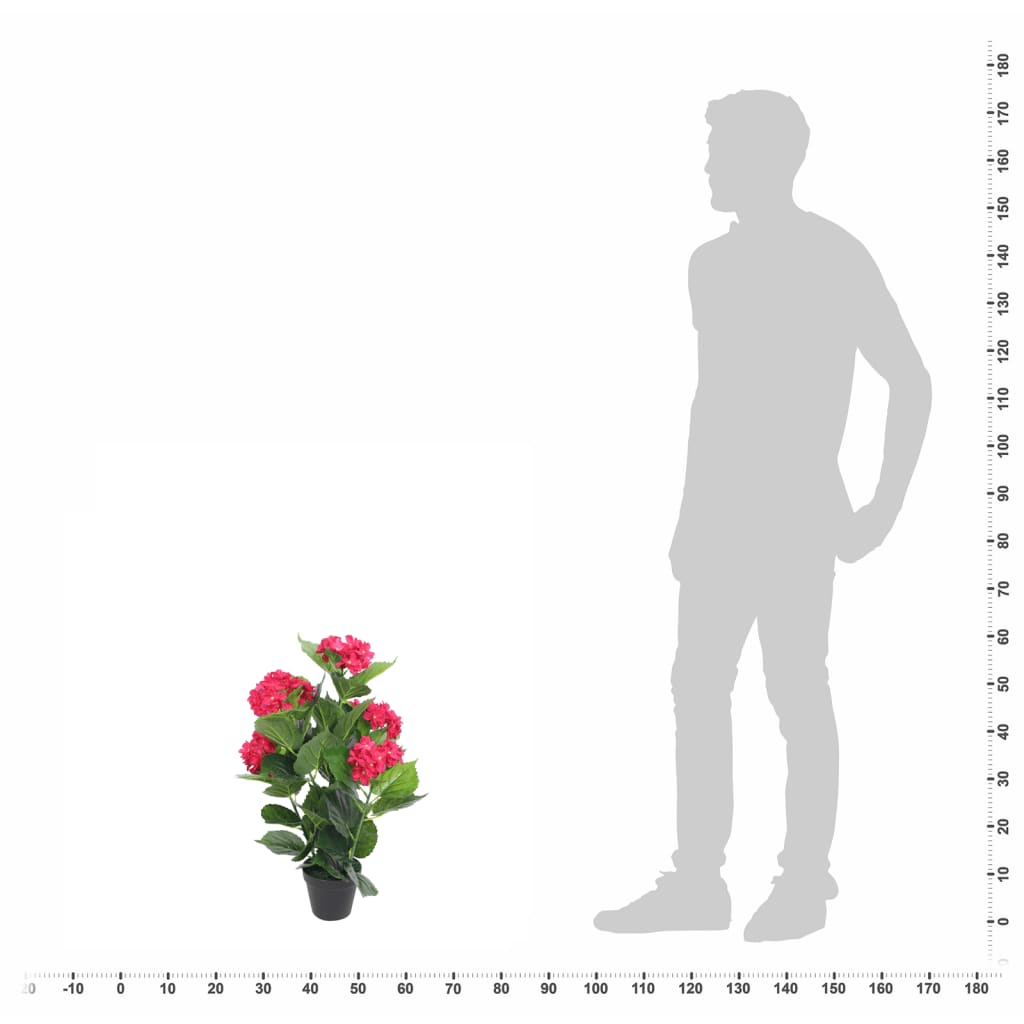 vidaXL Künstliche Hortensie mit Topf 60 cm Blau