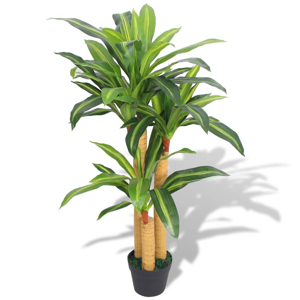 vidaXL Künstlicher Drachenbaum mit Topf 90 cm Grün