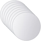 vidaXL 8-tlg. Spiegelfliesen-Set Rund Glas