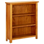 vidaXL Bücherregal 3 Fächer 70x22,5x82 cm Massivholz Eiche