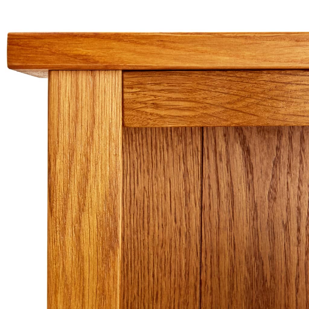 vidaXL Bücherregal 3 Fächer 70x22,5x82 cm Massivholz Eiche