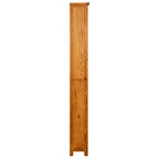 vidaXL Bücherregal 6 Fächer 80x22,5x180 cm Massivholz Eiche