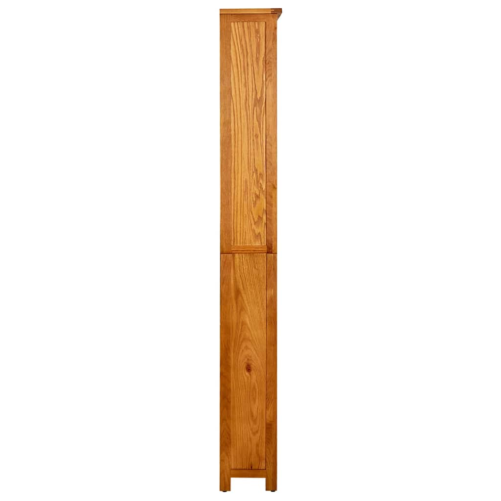 vidaXL Bücherregal 6 Fächer 80x22,5x180 cm Massivholz Eiche