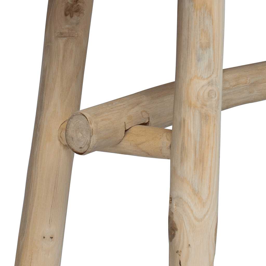 vidaXL Sitzbank Ziegenleder Teak
