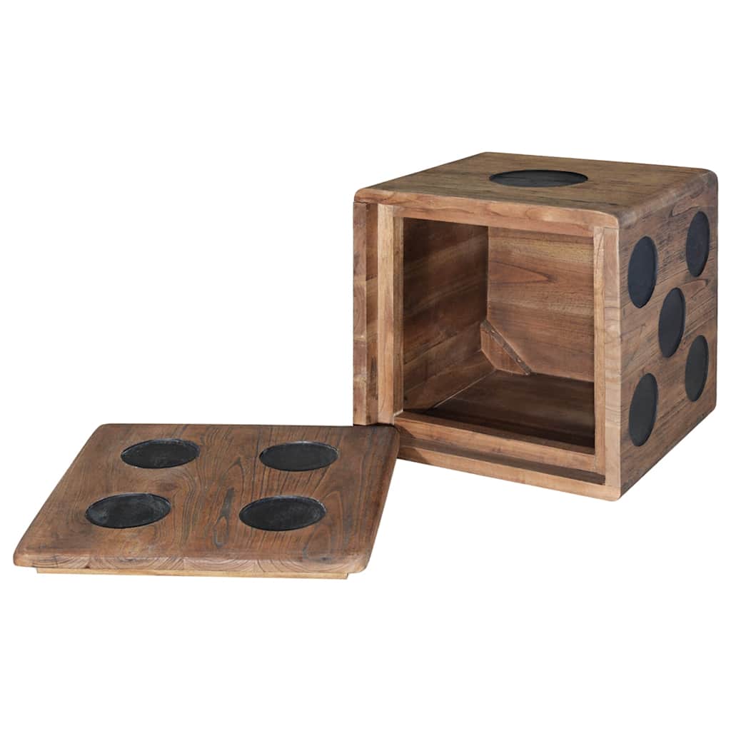 vidaXL Aufbewahrungskiste Mindi-Holz 40 x 40 x 40 cm Würfel-Design