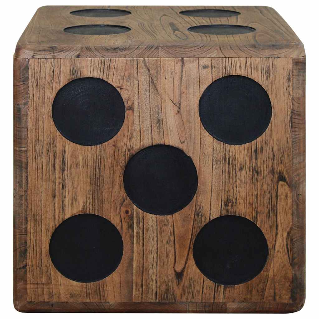 vidaXL Aufbewahrungskiste Mindi-Holz 40 x 40 x 40 cm Würfel-Design
