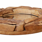 vidaXL Dekorativer Spiegel Teak 60 cm Rund