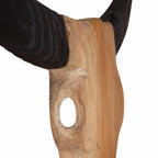 vidaXL Stierkopf-Skulptur Teak 66x15x88 cm