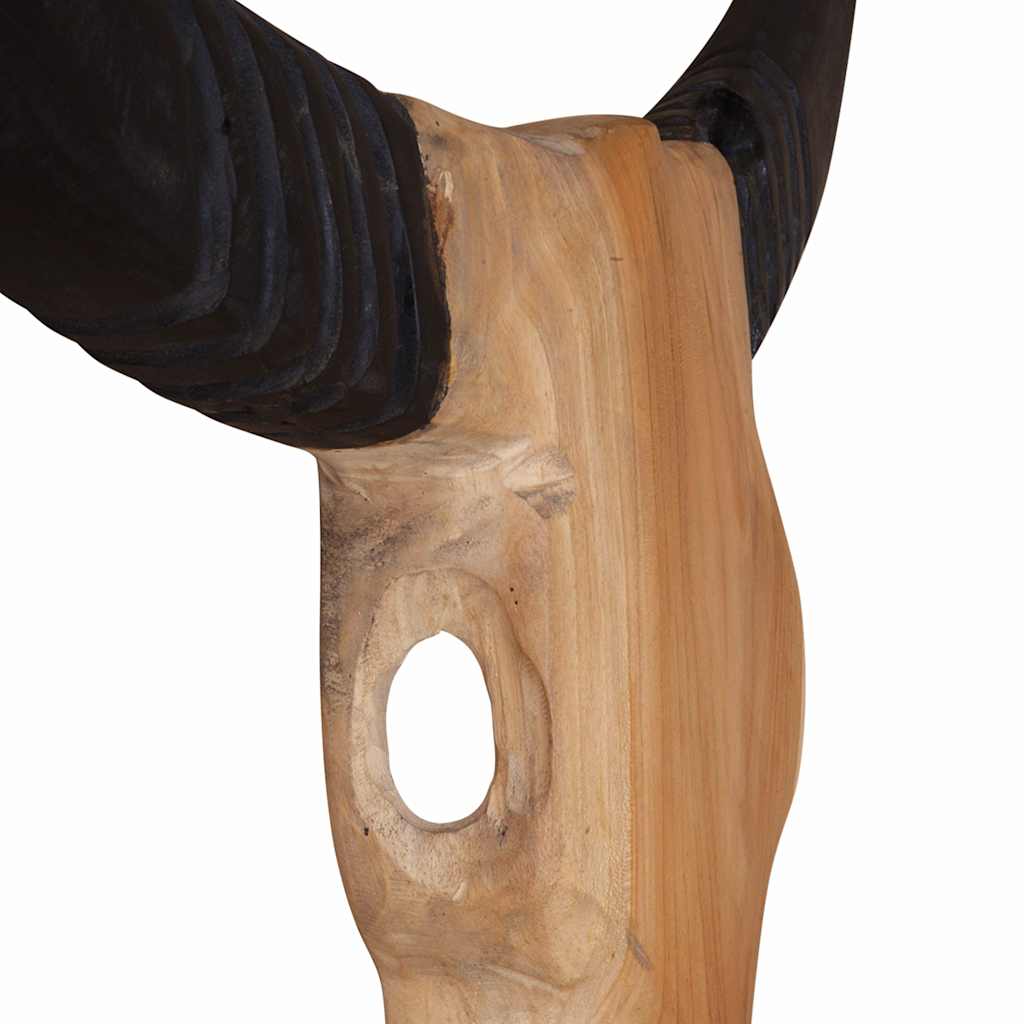vidaXL Stierkopf-Skulptur Teak 66x15x88 cm