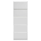 vidaXL Schuhschrank mit 5 Fächern Spiegel Weiß 63×17×169,5 cm