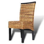 vidaXL Esszimmerstühle 6 Stk. Abaca und Mango Massivholz