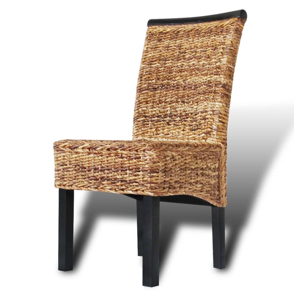 vidaXL Esszimmerstühle 6 Stk. Abaca und Mango Massivholz