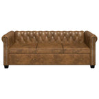 vidaXL Chesterfield-Sofas 2-Sitzer und 3-Sitzer Braun