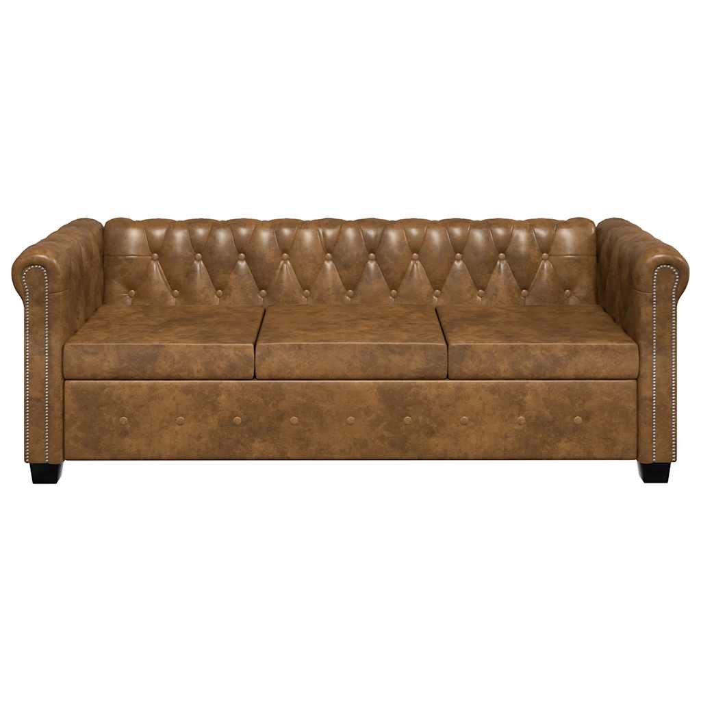 vidaXL Chesterfield-Sofas 2-Sitzer und 3-Sitzer Braun