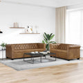 vidaXL Chesterfield-Sofas 2-Sitzer und 3-Sitzer Braun