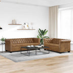 vidaXL Chesterfield-Sofas 2-Sitzer und 3-Sitzer Braun
