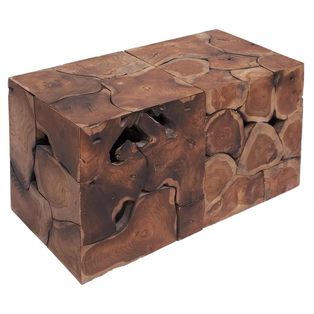 vidaXL Hocker 2 Stk. Braun 40x40x45 cm Massivholz Teak