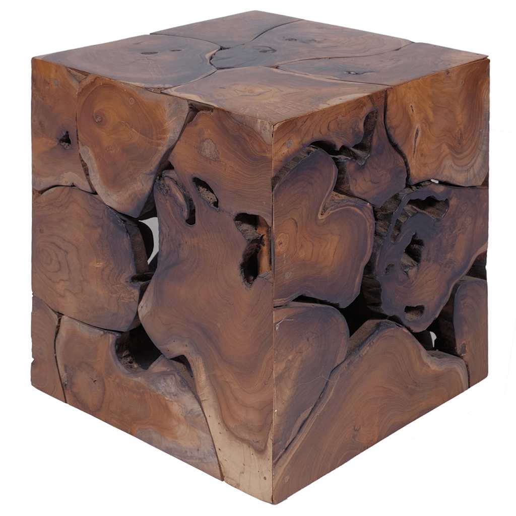 vidaXL Hocker 2 Stk. Braun 40x40x45 cm Massivholz Teak