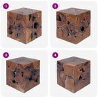 vidaXL Hocker 2 Stk. Braun 40x40x45 cm Massivholz Teak