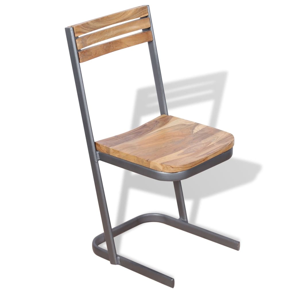 vidaXL Esszimmerstühle 6 Stk. Massivholz Teak