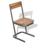 vidaXL Esszimmerstühle 6 Stk. Massivholz Teak