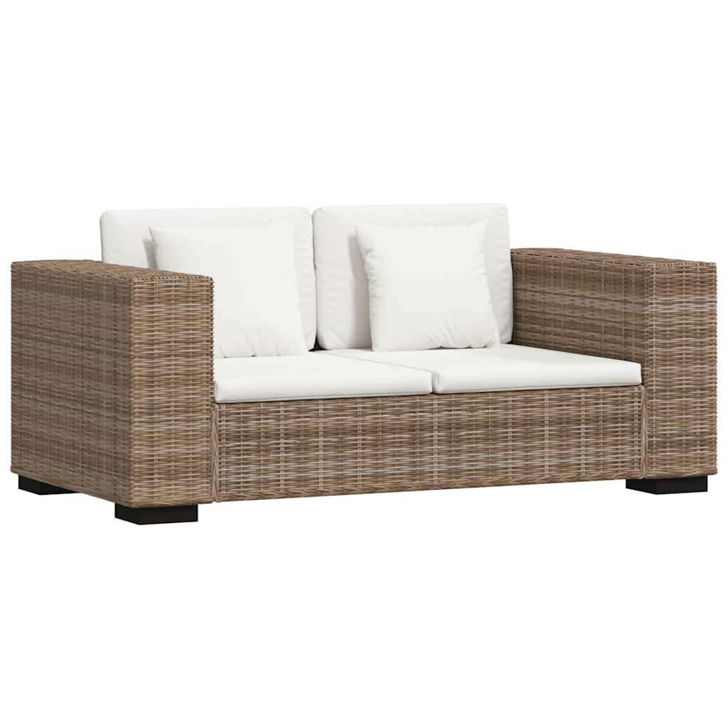 vidaXL Sofa-Set 2-Sitzer und 3-Sitzer Echtes Rattan