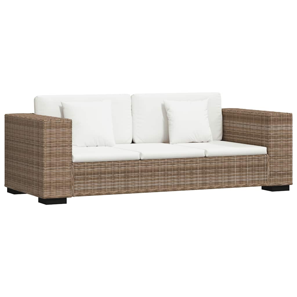 vidaXL Sofa-Set 2-Sitzer und 3-Sitzer Echtes Rattan