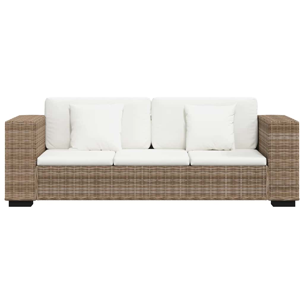 vidaXL Sofa-Set 2-Sitzer und 3-Sitzer Echtes Rattan