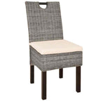 vidaXL Esszimmerstühle 4 Stk. Kubu-Rattan Mangoholz