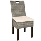 vidaXL Esszimmerstühle 6 Stk. Kubu-Rattan Mangoholz