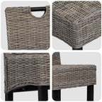 vidaXL Esszimmerstühle 6 Stk. Kubu-Rattan Mangoholz