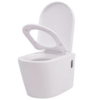 vidaXL Hänge-Toilette mit Einbau-Spülkasten Keramik Weiß