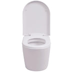 vidaXL Hänge-Toilette mit Einbau-Spülkasten Keramik Weiß