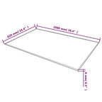 vidaXL Tischplatte aus gehärtetem Glas Rechteckig 1000 x 620 mm