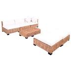 vidaXL Sofagarnitur 18-tlg. Natürliches Rattan