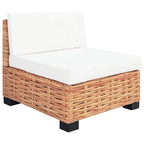 vidaXL Sofagarnitur 18-tlg. Natürliches Rattan