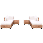vidaXL Sofagarnitur 16-tlg. Natürliches Rattan