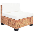 vidaXL Sofagarnitur 14-tlg. Natürliches Rattan