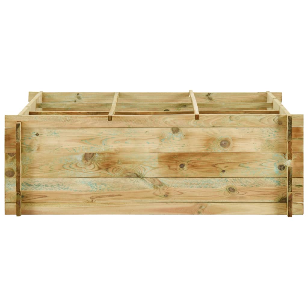 vidaXL Pflanzkübel Hochbeet Kiefernholz Imprägniert 120x120x40 cm
