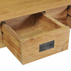 vidaXL Konsolentisch Massivholz Teak 90x30x80 cm
