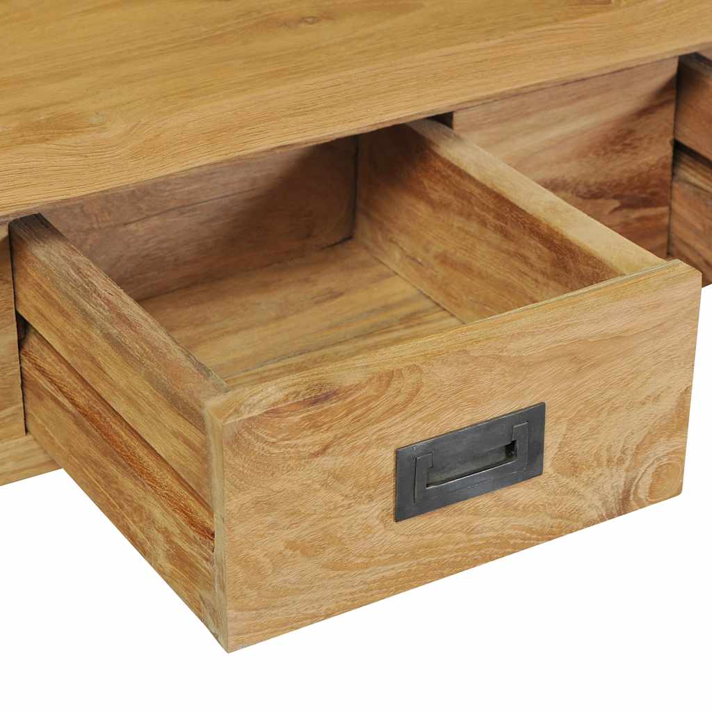 vidaXL Konsolentisch Massivholz Teak 90x30x80 cm