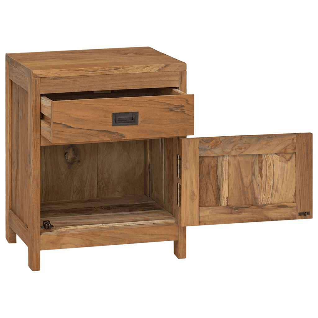 vidaXL Nachttisch Massivholz Teak 40x30x50 cm