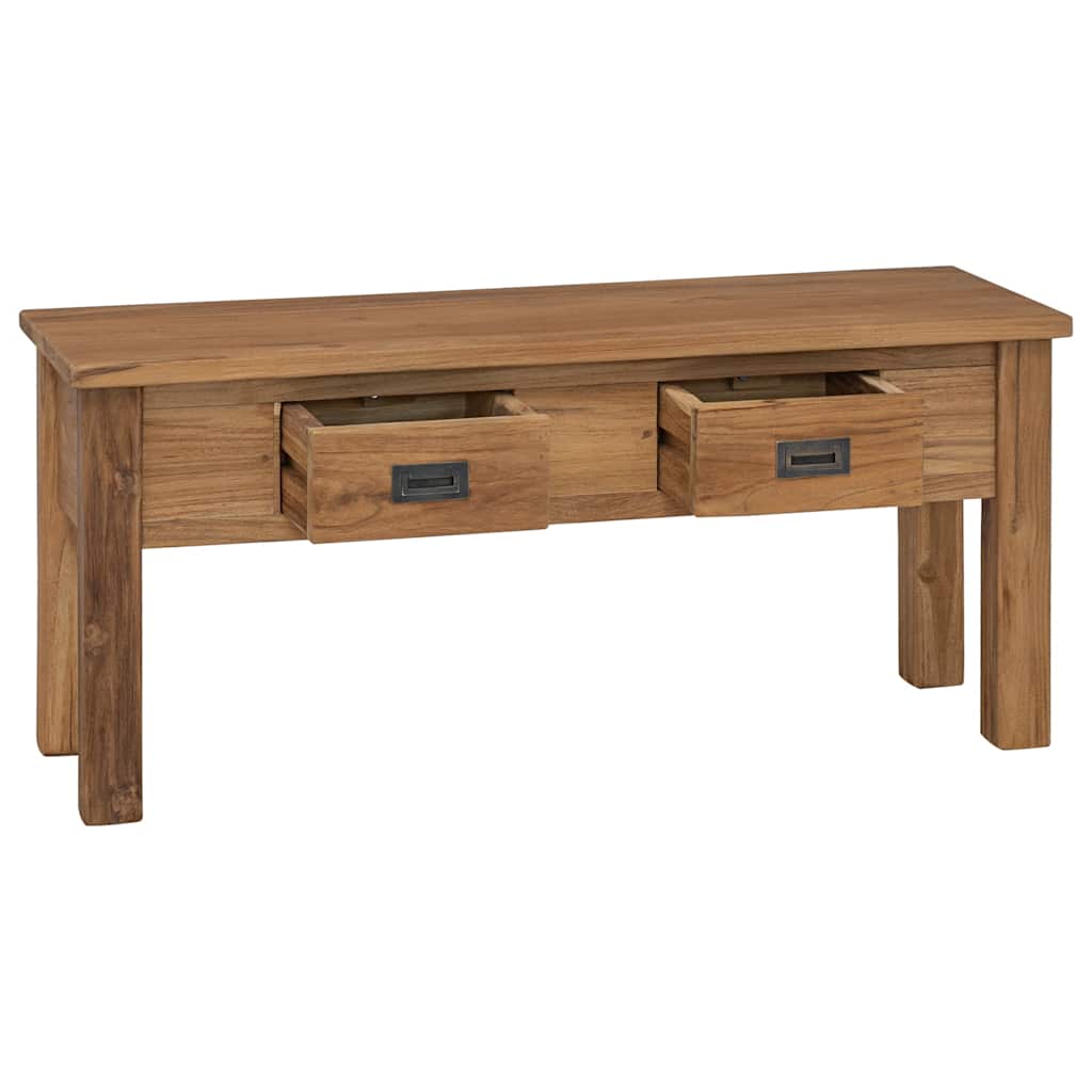 vidaXL Flurbank Teak Massiv 90 x 30 x 40 cm