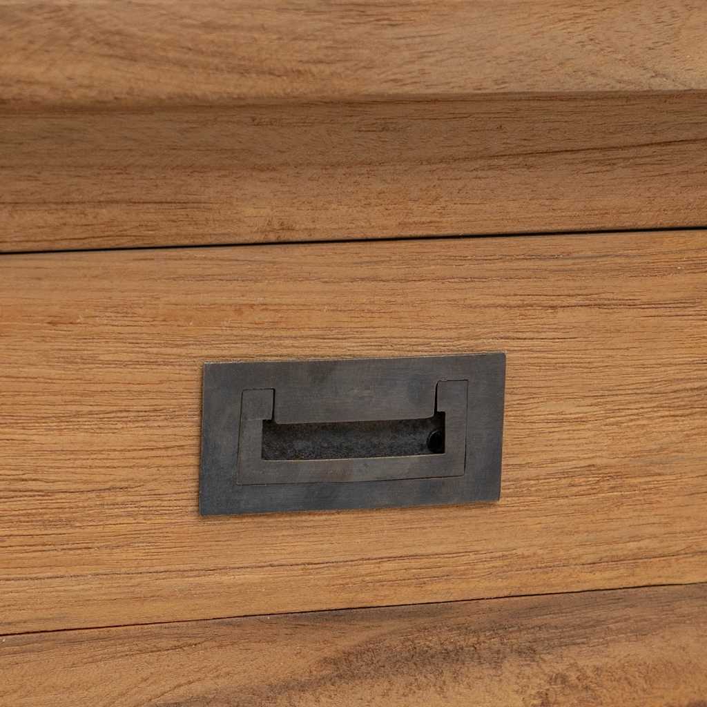 vidaXL Flurbank Teak Massiv 90 x 30 x 40 cm