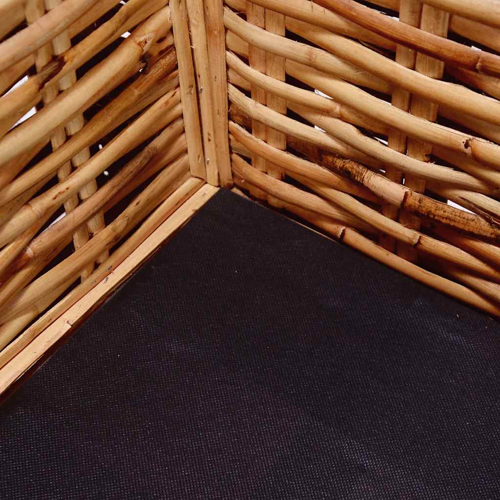 vidaXL 3-Sitzer-Sofa Natürliches Rattan