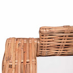 vidaXL 3-Sitzer-Sofa Natürliches Rattan