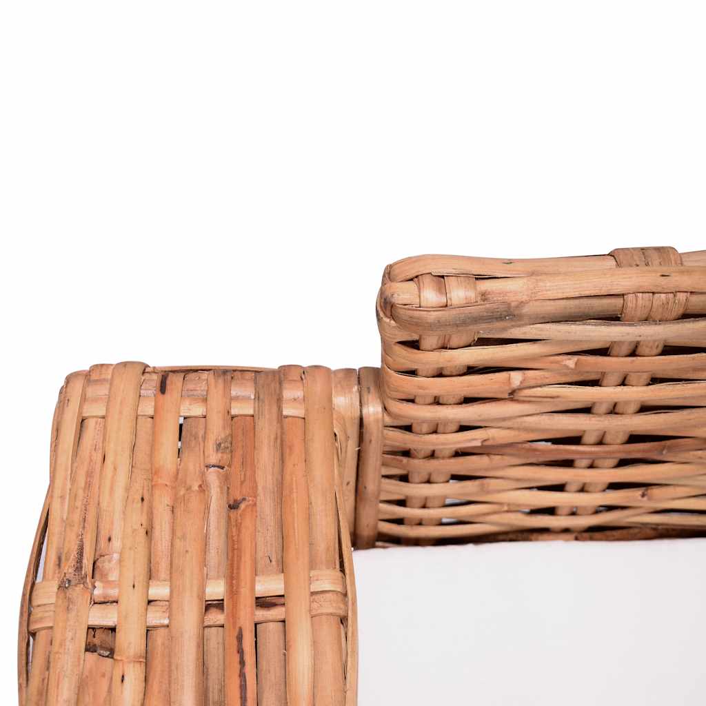 vidaXL 3-Sitzer-Sofa Natürliches Rattan