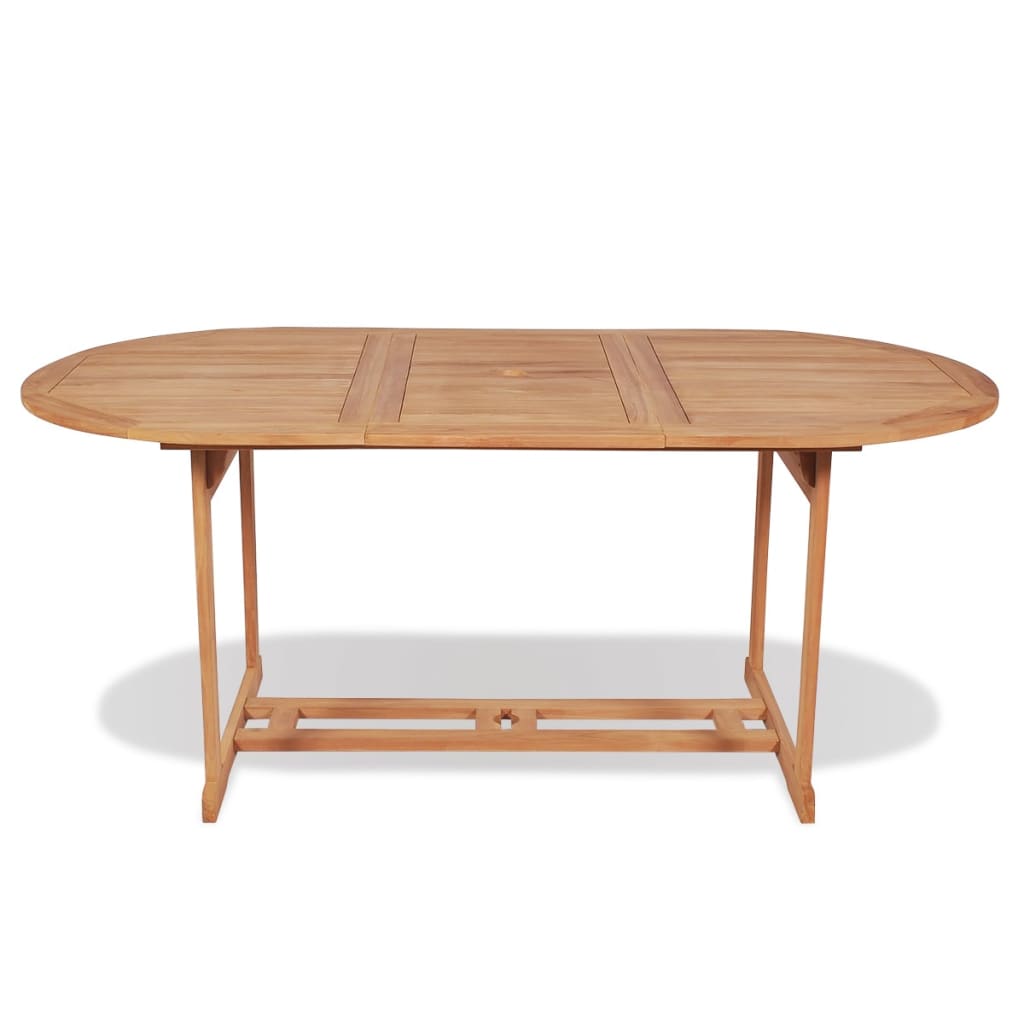 vidaXL 7-tlg. Garten-Essgruppe mit Klappstühlen Massivholz Teak