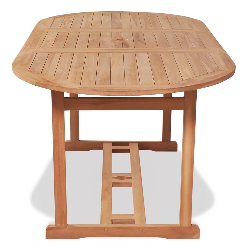 vidaXL 7-tlg. Garten-Essgruppe mit Klappstühlen Massivholz Teak